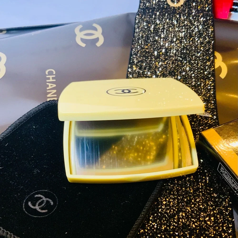 Chanel Compact Mirror W/Retractable Brush